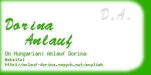 dorina anlauf business card